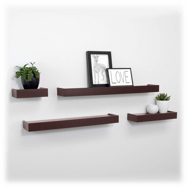 MorningSave Kiera Grace Vertigo 4Piece Floating Wall Shelf Set