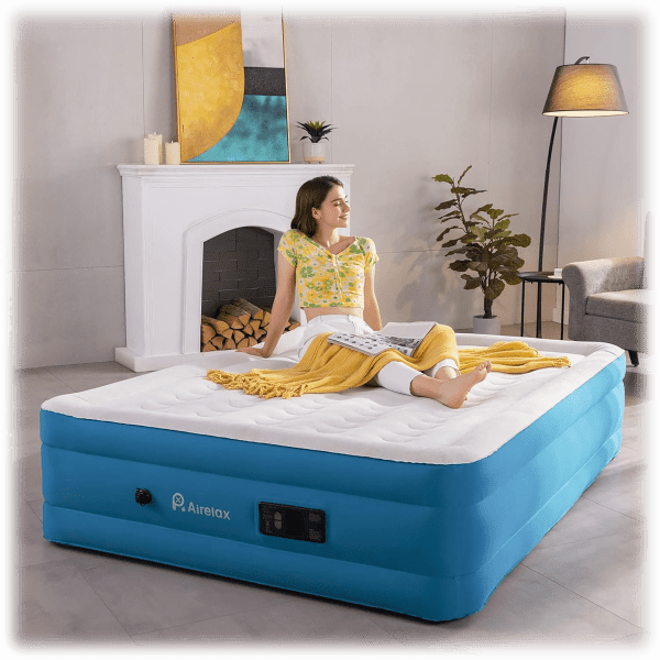 Airelax 18" Queen Size Air Mattress with Built-in Pump