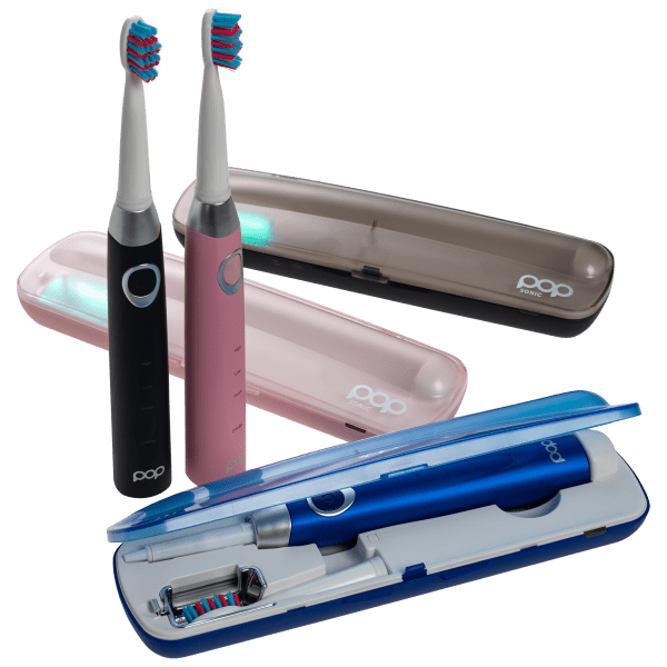 Pop Sonic PRO4 Rechargeable UV Sanitizing Toothbrush with Case