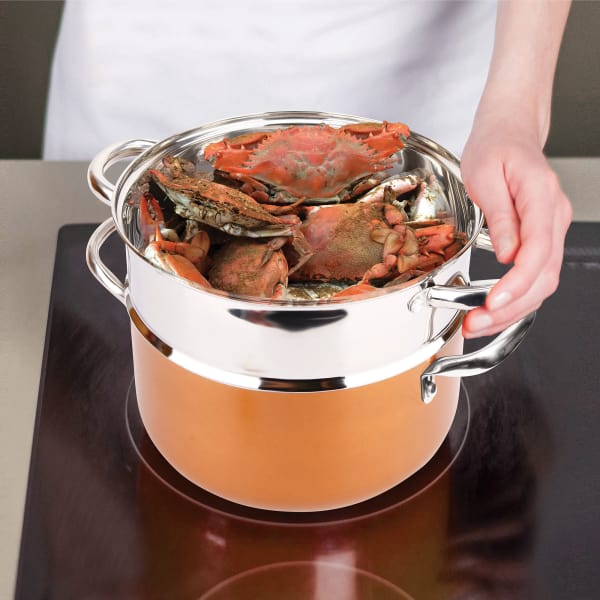 Copper Luxury 10Piece Copper Cookware Set