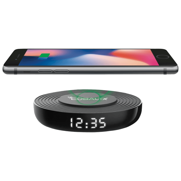 CobaltX Wireless Charging Pad with Digital LED Clock