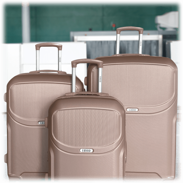 MorningSave IZOD Regina 3Piece Expandable ABS Luggage Set