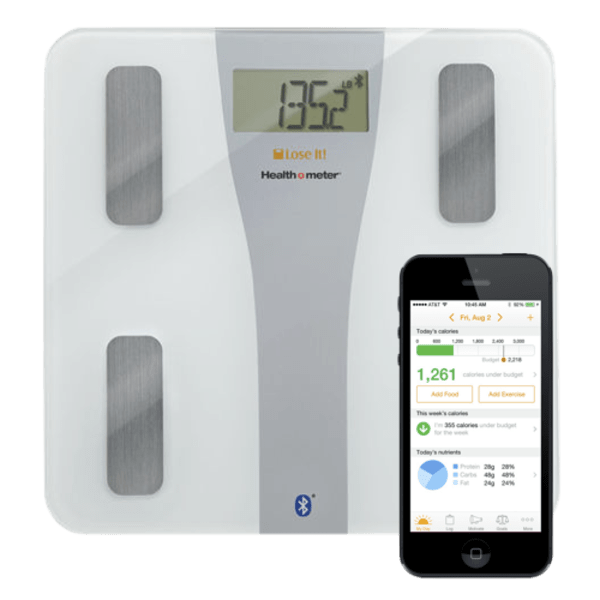 Health O Meter Lose It! Bluetooth Glass Body Fat Scale