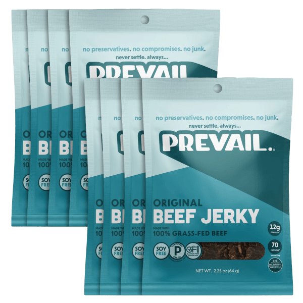 8-Pack: Prevail 100% Grass-Fed Beef Jerky 2.25oz (Original)