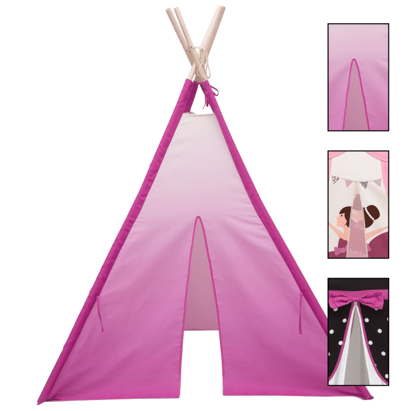 Delta Children Cotton Canvas Teepee with Wooden Poles