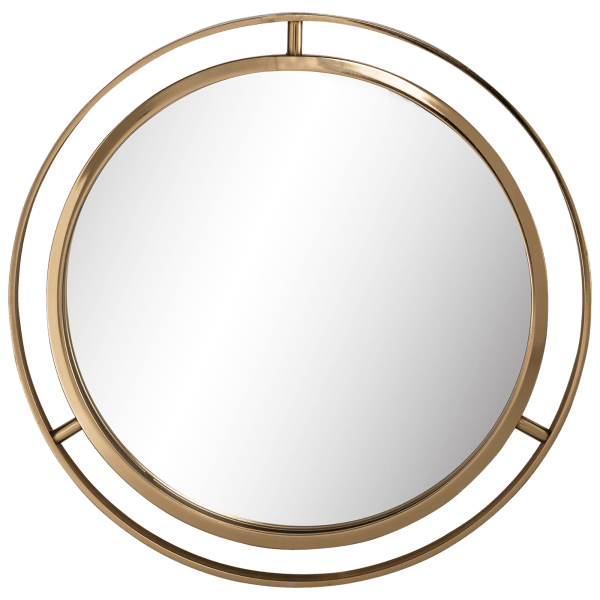 Glitzhome Deluxe Round Gold Mirror