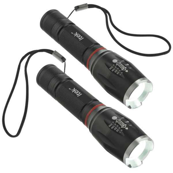 2-Pack ITEK Tactical LED Flashlight & Worklights