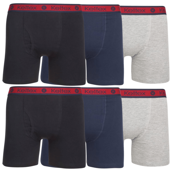 MorningSave: 6-Pack: Nextex Keltex Men's Cotton Blend Stretch Boxer Briefs