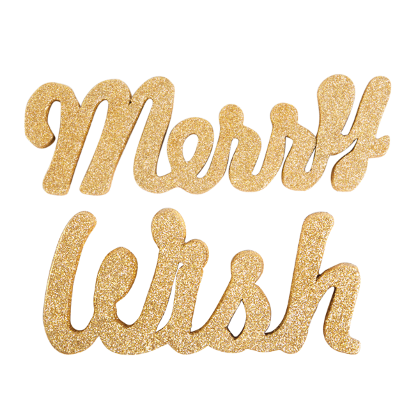 8 Oak Lane 13-inch Glitter Mantel Talker "Merry" or "Wish"