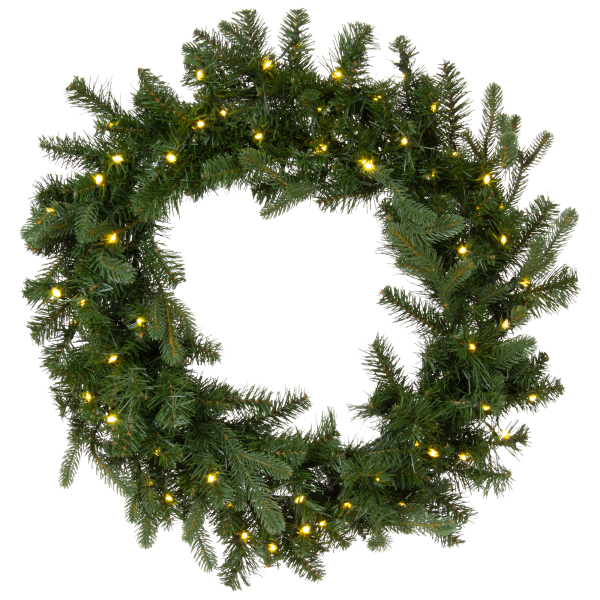 MorningSave: American Tree & Wreath with 60 LED Fairy Lights (24