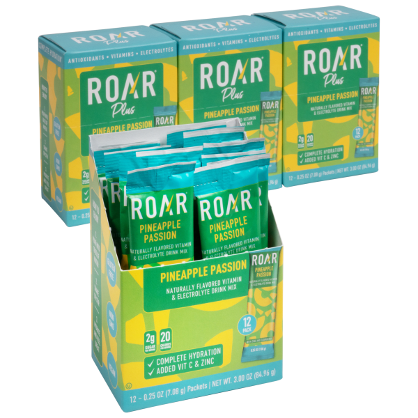 48-Pack: Roar Plus Vitamin & Electrolyte Drink Mix (Pineapple Passion)