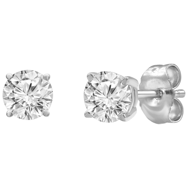 1.0 Carat TW Lab-Created Diamond 14K White Gold Stud Earrings