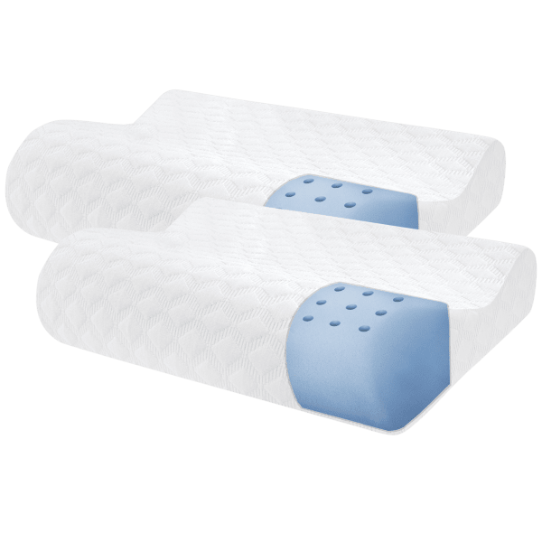 2-Pack: Contour Memory Foam Pillows with iCool Technology