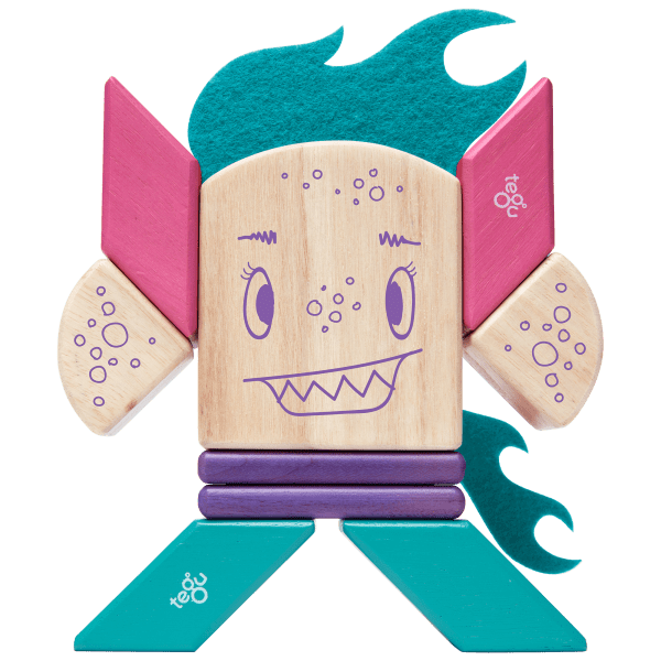 Tegu Sticky Monsters Collection 10-Piece Finklebear Magnetic Block Set