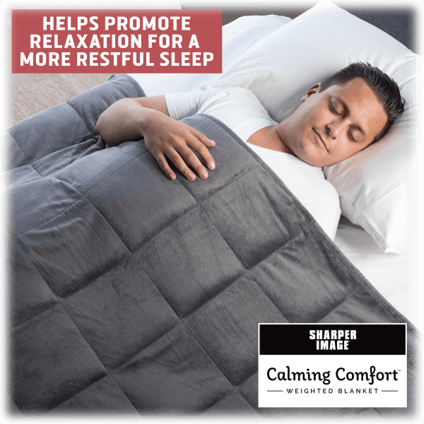 Calming Comfort By Sharper Image Official Duvet Cover for Grey Weighted Blanket 