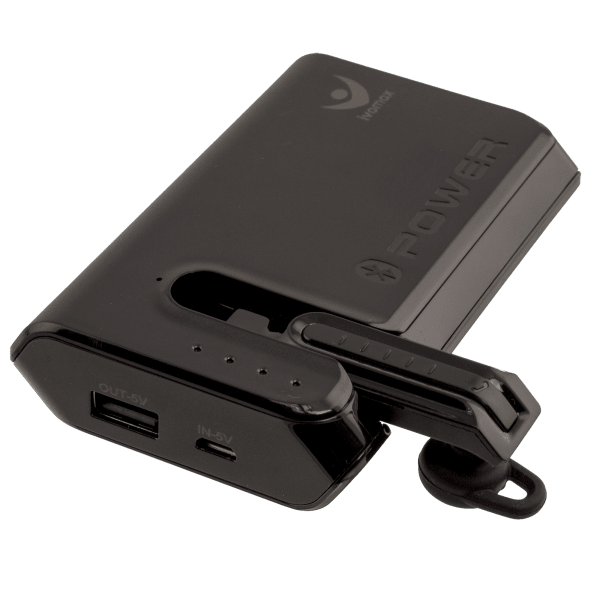 Ivomax 7800mAh Power Bank with Built-In Headset