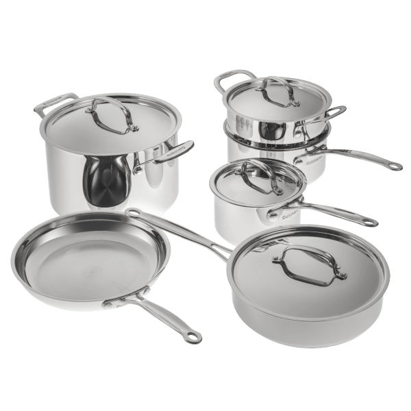 Cuisinart 10 Piece Chef's Classic Stainless Steel Cookware Set