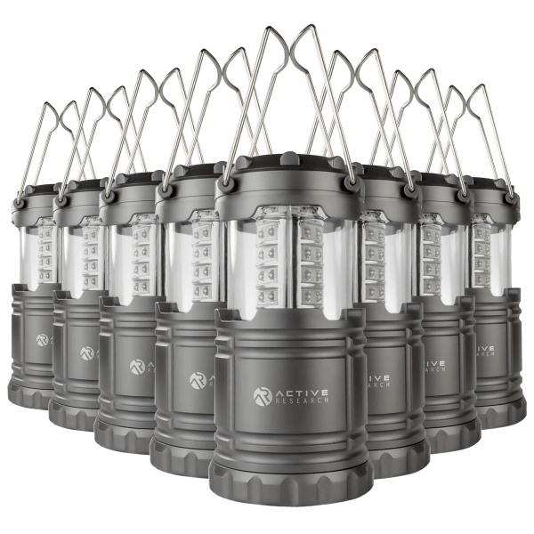 8-Pack AR Portable and Collapsible Water Resistant LED Lanterns / Flashlights