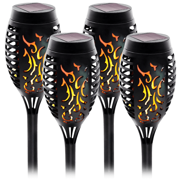 MorningSave: 12-Pack: Hakol 12 LED Tiki Torch Solar Flickering Lights