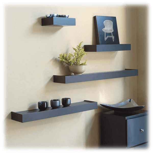 Kiera Grace Vertigo 4-Piece Floating Wall Shelf Set