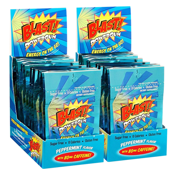 144-Pack of Blast! Caffeinated Power Gum (Best By 8/18-12/18)