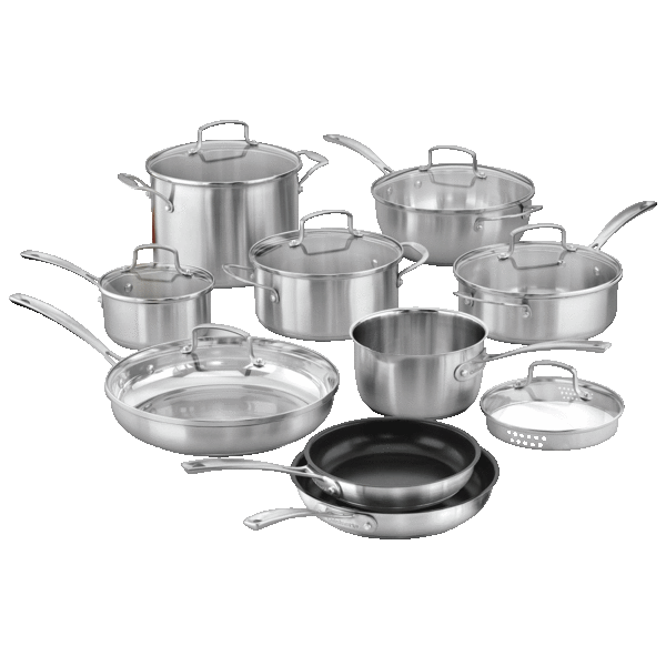 Cuisinart 13-Piece or 16-Piece Stainless Steel Cookware Set