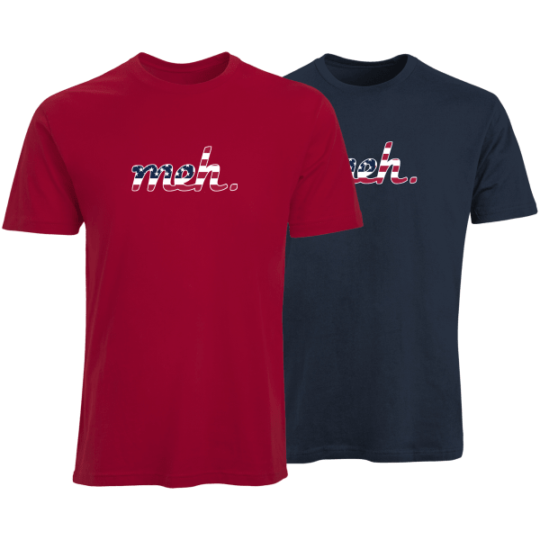 Patriotic Meh Shirts in Red and Navy