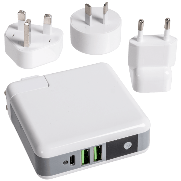 Pogo All-In-One AC Adapter & Power Bank with Qi Wireless Charging