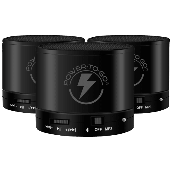 3-Pack: Power to Go Thunderboom Mini Bluetooth Speakers