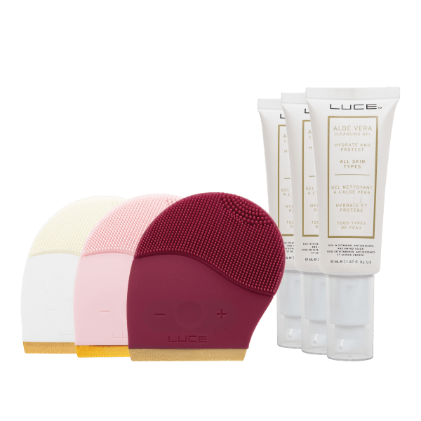 LUCE180 Pulsating Facial Cleansing and Anti-Aging Gift Set