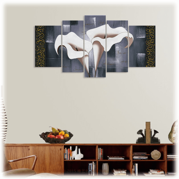 MorningSave: Weico Abstract Brown Lily Canvas Wall Art