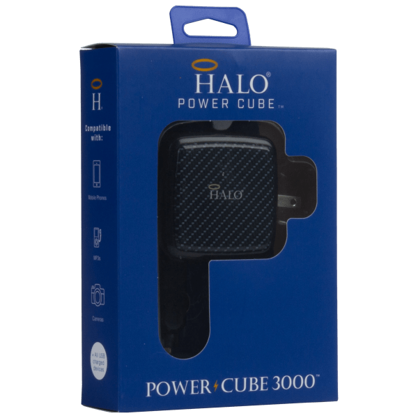 HALO 3000mAh PowerCube with BuiltIn Auto & Wall Charger