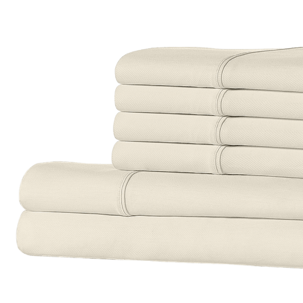 MorningSave 100 Cotton 600 Thread Count 6Piece Sheet Set