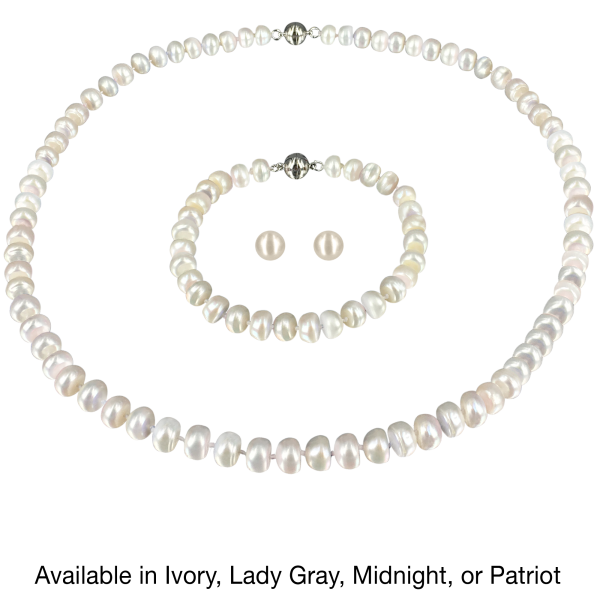 Pacific Pearls Necklace, Bracelet, and Earring Set