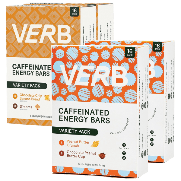 64-Pack: VERB Caffeinated Energy Bars