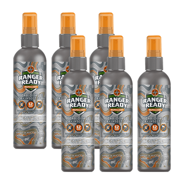 6-Pack: Ranger Ready Insect Repellent with 20% Picaridin 6oz Mist Spray Bottles