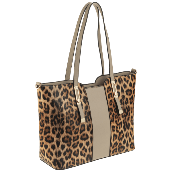 La Terre Fashion Leopard Print Tote (Small)
