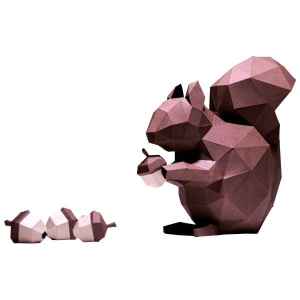 Papercraft World Squirrel Model