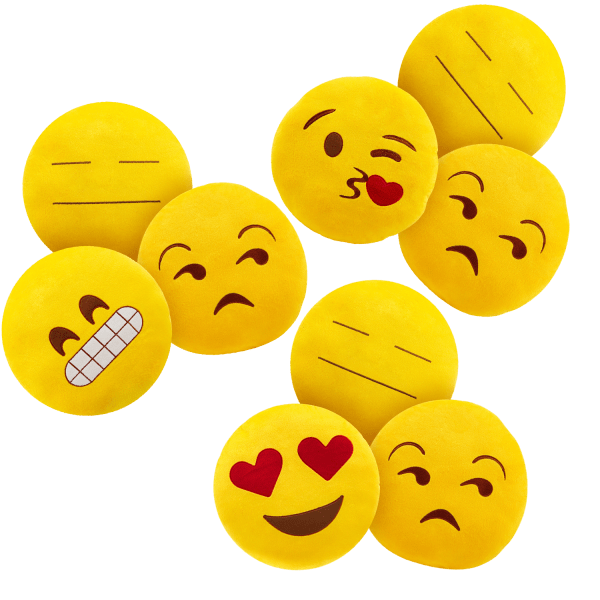 3-Pack: 13" Emoji Pillows