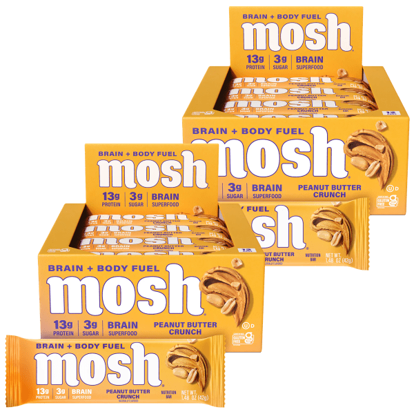 24-Pack: Mosh Keto Brain+Body Peanut Butter Protein Bars