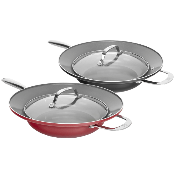 Fusionware 9.5" Skillet With Lid and Colander/Strainer