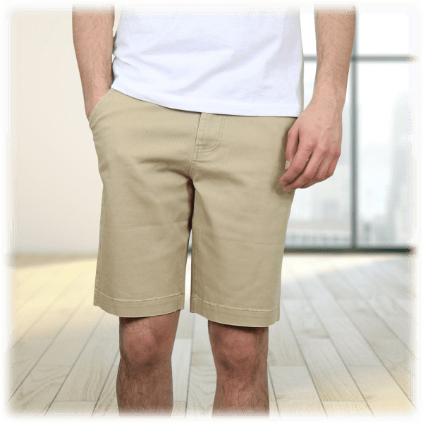 Morningsave 2 Pack Mens Cotton Stretch Slim Fit Chino Shorts