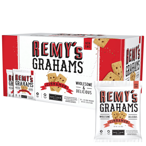 192-Pack: Remy's All Natural Nut Free Cinnamon Grahams
