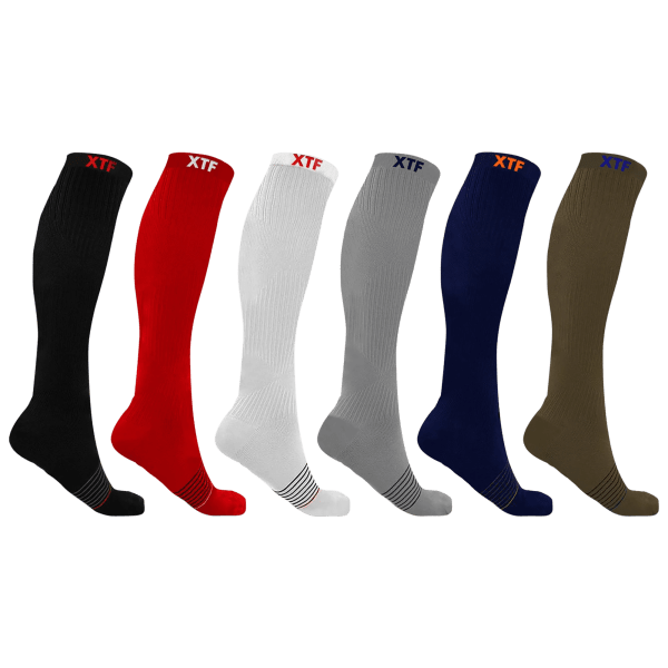 6-Pack: Extreme Fit Unisex Sports Knee-High Compression Socks