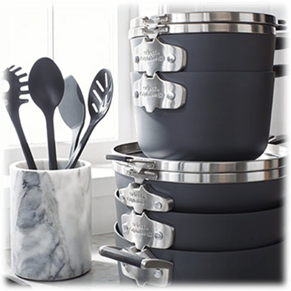 Calphalon Select 14-Piece Space-Saving Hard-Anodized Cookware Set