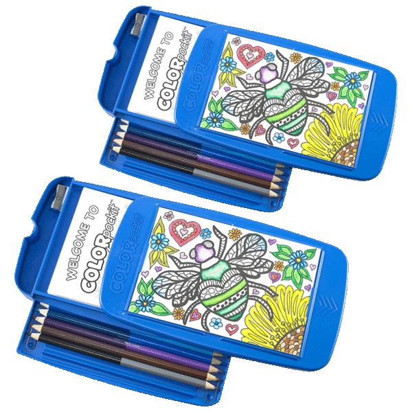 2-Pack: Colorpockit Portable Coloring Kits with Storage Bags