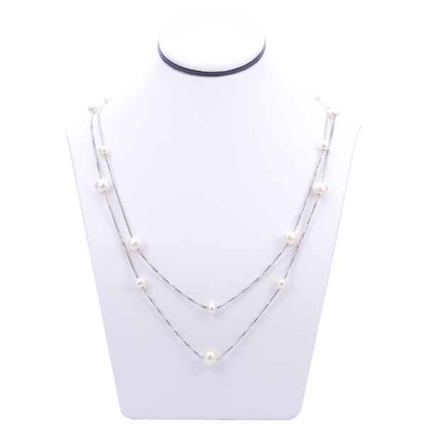 Imperial Pearl 36" Station Necklace