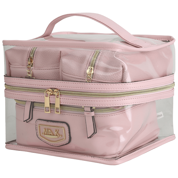 MorningSave MKF Collection Emmy 4Piece Clear Cosmetic Case Set by Mia K