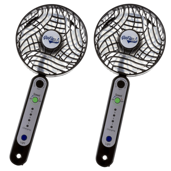 2-Pack: Impress GoFan Rechargeable Portable Folding Mini-Fan