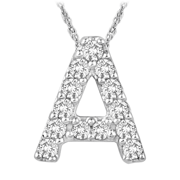 MorningSave: Niss & Nifloat 10K White Gold Plated Initial Necklaces